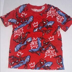 H&M Red and Blue Superhero Short Sleeve Tee